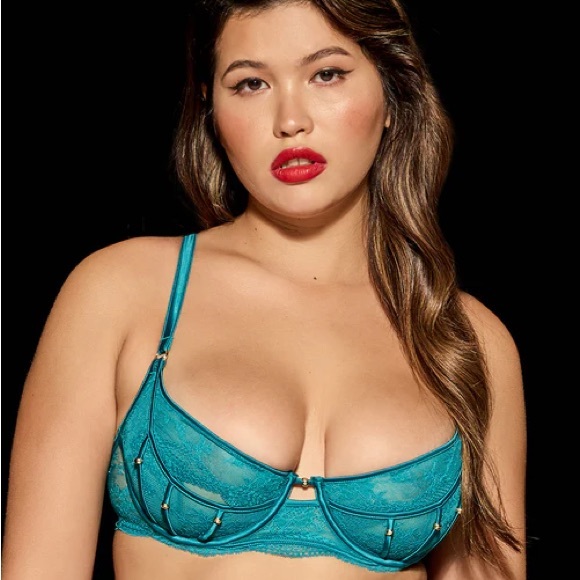 Honey Birdette azure Teal Lace Underwire Bra - Picture 1 of 1